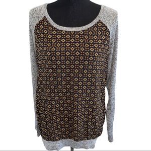 KUT From the Cloth Mixed Materials Top Sweater